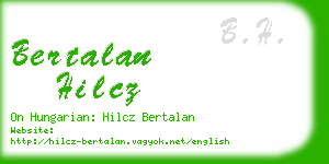 bertalan hilcz business card